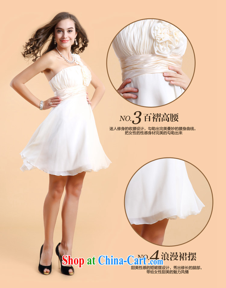 The Chronicles of Narnia bridesmaid 2015 service dress single shoulder with flowers new erase chest small dress short skirt apricot N 14 - 11,302 XL pictures, price, brand platters! Elections are good character, the national distribution, so why buy now enjoy more preferential! Health