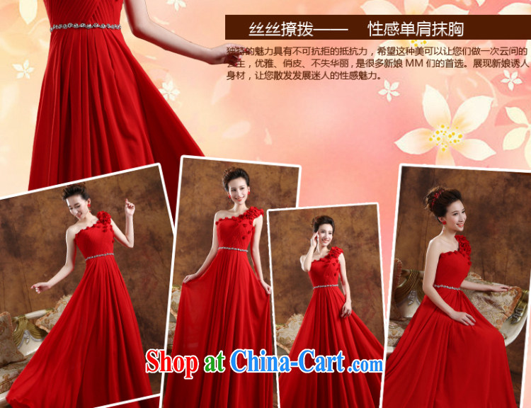 Qi wei served toast summer 2015 new bridal Red Beauty serving toast long banquet dress wedding wedding toast clothing dress single shoulder the shoulder wedding ceremony red long custom plus $30 pictures, price, brand platters! Elections are good character, the national distribution, so why buy now enjoy more preferential! Health
