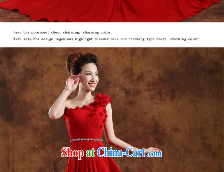 Qi wei served toast summer 2015 new bridal Red Beauty serving toast long banquet dress wedding wedding toast clothing dress single shoulder the shoulder wedding ceremony red long custom plus $30 pictures, price, brand platters! Elections are good character, the national distribution, so why buy now enjoy more preferential! Health