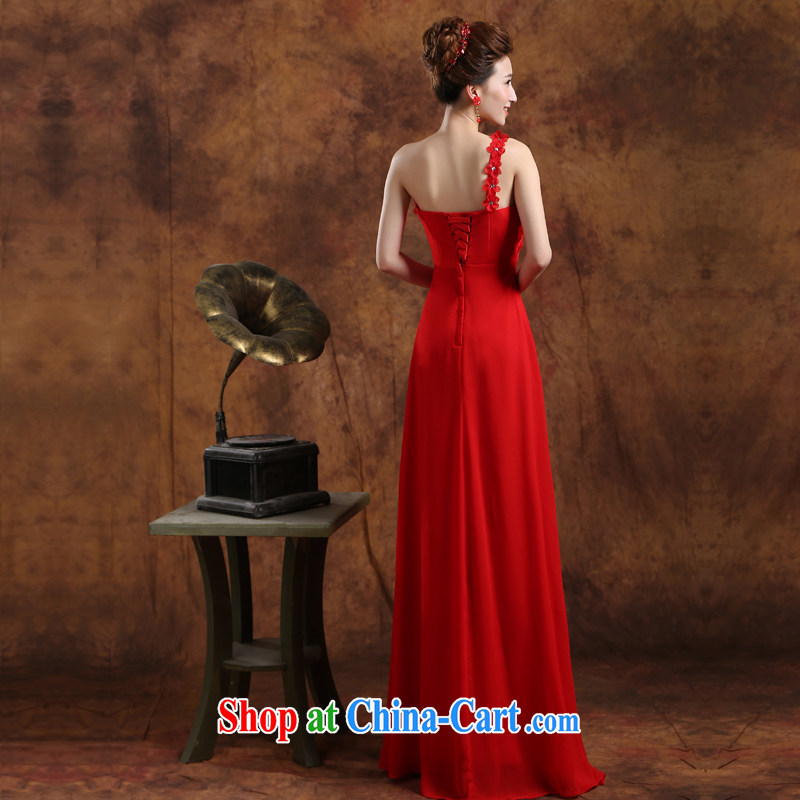 Wei Qi 2015 summer new bridal dresses long dresses, wedding dresses red wedding toast clothing retro Chinese Dress single shoulder dress female Red custom plus $30, Qi wei (QI WAVE), online shopping