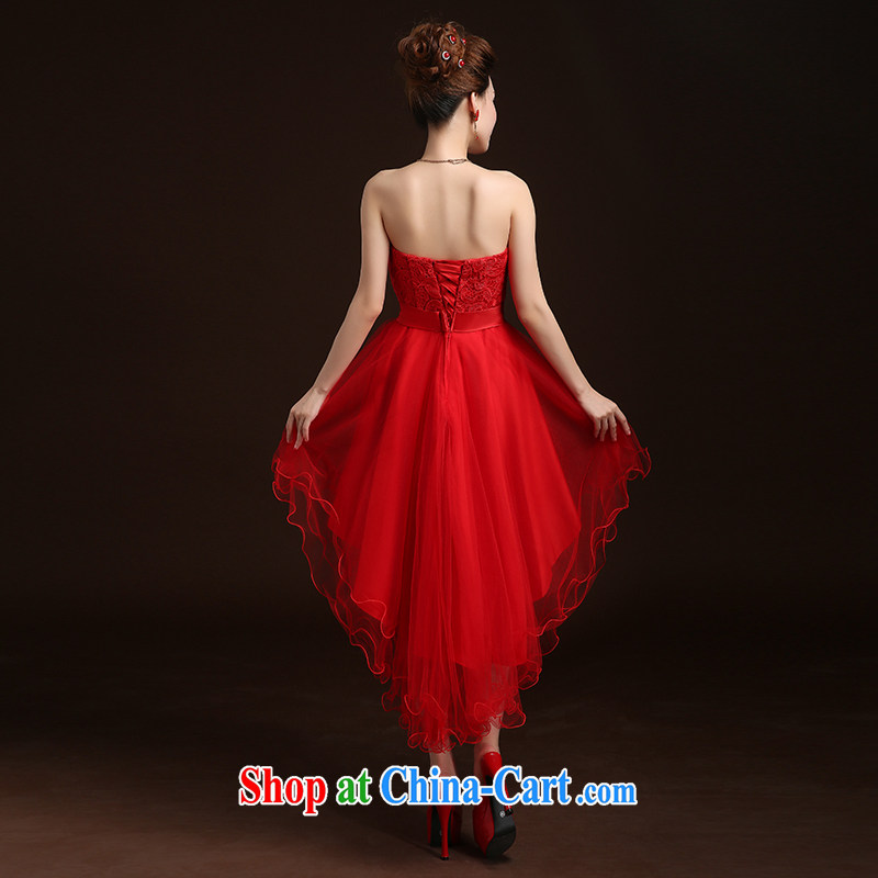 Wei Qi toast service dress 2015 new summer marriages red lace short chest bare sense of serving toast wedding dresses banquet dress red custom plus $30, Qi wei (QI WAVE), online shopping