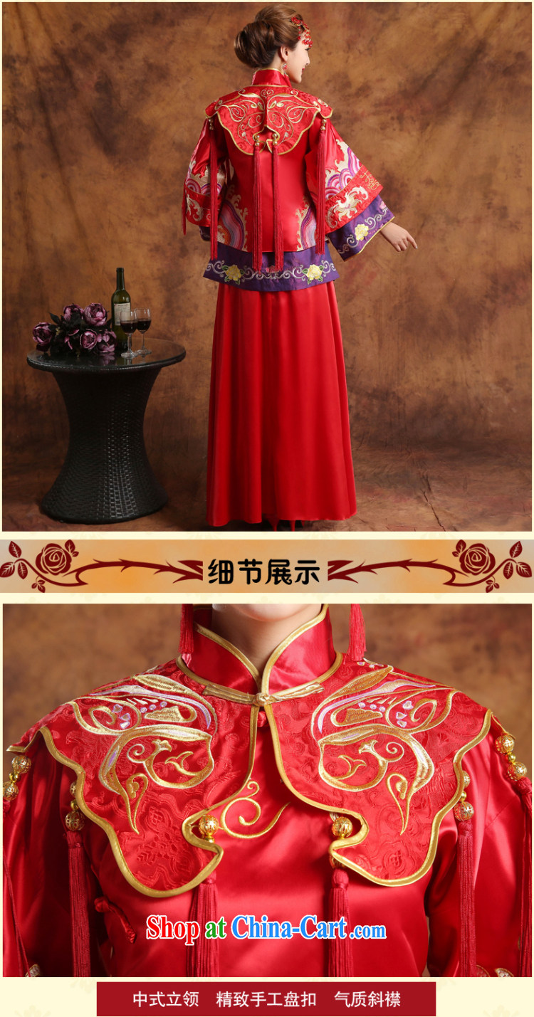 Wei Qi 2015 summer, Sau Wo Service Bridal toast clothing dress costumes bride married Yi Chinese wedding toast clothing wedding dress toast clothing red XL pictures, price, brand platters! Elections are good character, the national distribution, so why buy now enjoy more preferential! Health