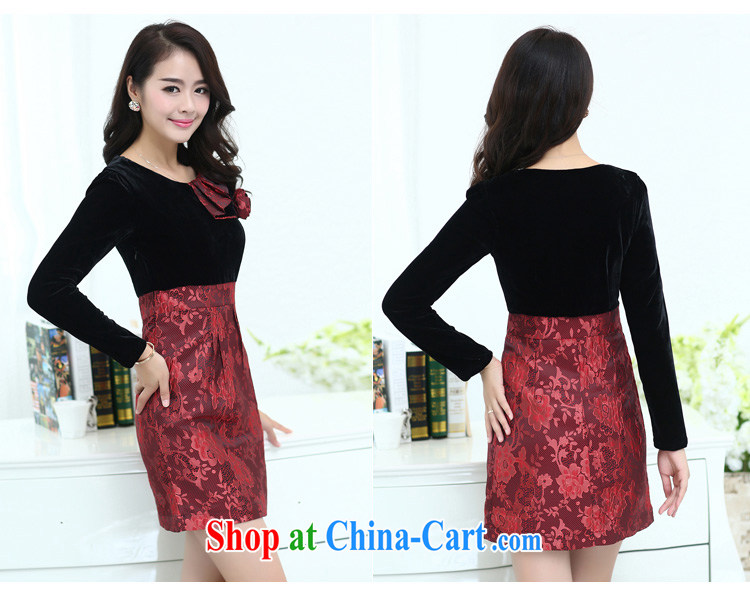 The style in the autumn 2014 the new women who are decorated in gold velour long sleeved red dress the dress code dresses QY 1054 photo color 3XL code pictures, price, brand platters! Elections are good character, the national distribution, so why buy now enjoy more preferential! Health