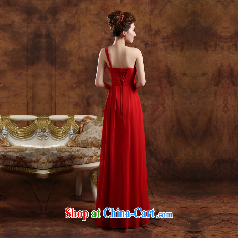 Qi wei summer new wedding dresses bridal toast service banquet dress marriage appearances dress red long graduated from ball female Red custom plus $30, Qi wei (QI WAVE), online shopping