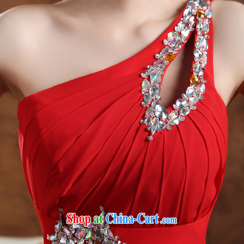 Qi wei summer new wedding dresses bridal toast service banquet dress marriage appearances dress red long graduated from ball female Red custom plus $30, Qi wei (QI WAVE), online shopping