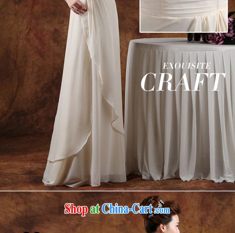 Qi wei summer 2015 new Korean bridal gown champagne color double-shoulder-length, cultivating bridesmaid sister serving the banquet dress uniform graduation girl champagne color A XL pictures, price, brand platters! Elections are good character, the national distribution, so why buy now enjoy more preferential! Health