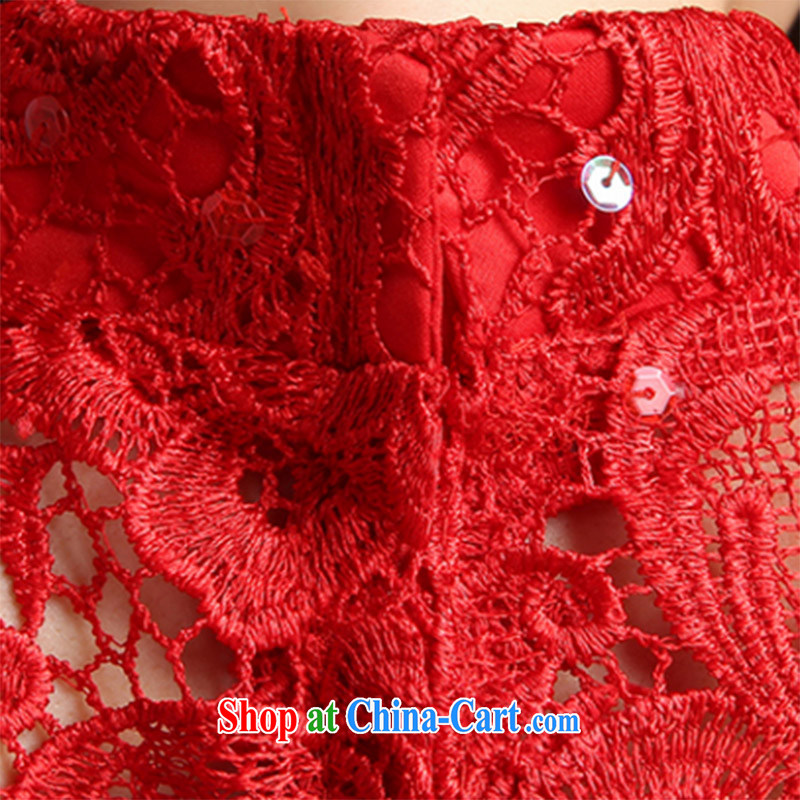 Qi wei wedding dresses 2015 summer New Red lace package shoulder marriages served toast dress short dresses beauty short, female graduates ball red custom plus $30, Qi wei (QI WAVE), online shopping