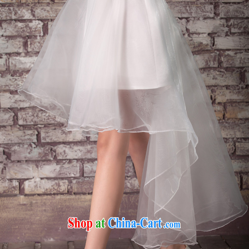 Honey, bride dresses short before long after 2015 new Mary Magdalene, chest strap marriages served toast the code Korean high-waist pregnant graphics thin bridesmaid clothing white tailored, honey, bride, shopping on the Internet
