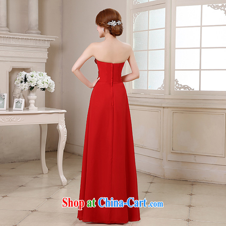 Baby bridal dresses 2014 new wedding toast wedding clothes show moderator Evening Dress graphics thin three-dimensional rose flowers erase chest gown red S pictures, price, brand platters! Elections are good character, the national distribution, so why buy now enjoy more preferential! Health
