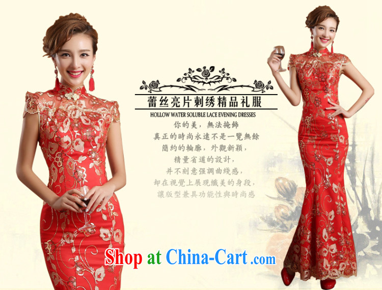 Wei Qi 2015 summer new bridal dresses red wedding toast clothing retro package shoulder-length, improved cheongsam dress banquet hosted at Merlion dress China wind female Red custom plus $30 pictures, price, brand platters! Elections are good character, the national distribution, so why buy now enjoy more preferential! Health