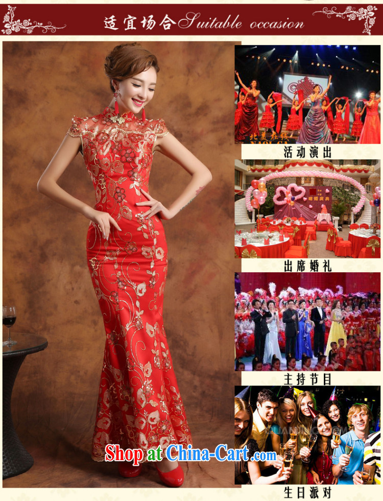 Wei Qi 2015 summer new bridal dresses red wedding toast clothing retro package shoulder-length, improved cheongsam dress banquet hosted at Merlion dress China wind female Red custom plus $30 pictures, price, brand platters! Elections are good character, the national distribution, so why buy now enjoy more preferential! Health