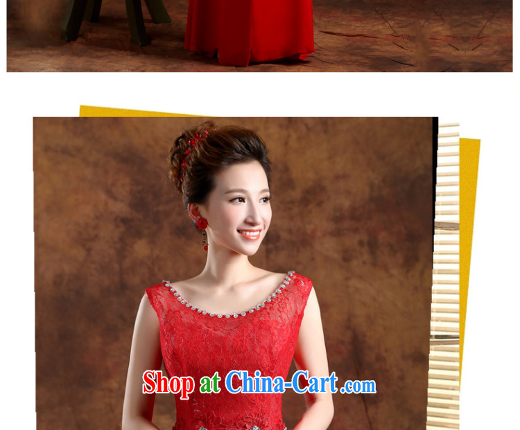Wei Qi 2015 summer new bridal red bows service fall to his shoulders U collar inserts drill bridal wedding dress party performance service graduated from shooting red custom plus $30 pictures, price, brand platters! Elections are good character, the national distribution, so why buy now enjoy more preferential! Health