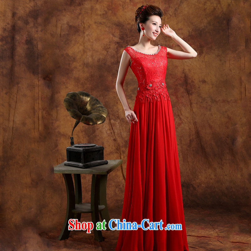 Wei Qi 2015 summer new bridal red bows service fall to his shoulders U collar inserts drill bridal wedding dress party performance service graduated from shooting red custom plus $30, Qi wei (QI WAVE), online shopping