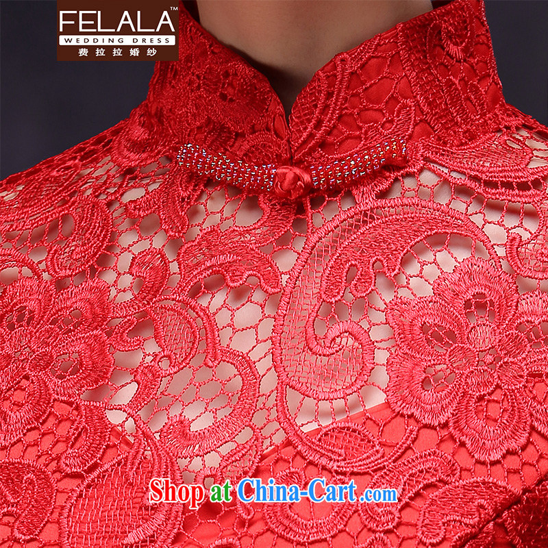 Ferrara exclusive fashion the betrothal red cheongsam dress long Chinese marriages served toast girl retro XL Suzhou shipping, La wedding (FELALA), and, on-line shopping
