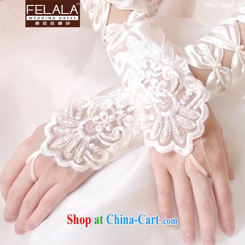 Ferrara custom 2015 new bridal wedding gloves lace, pull-down wedding (FELALA), shopping on the Internet