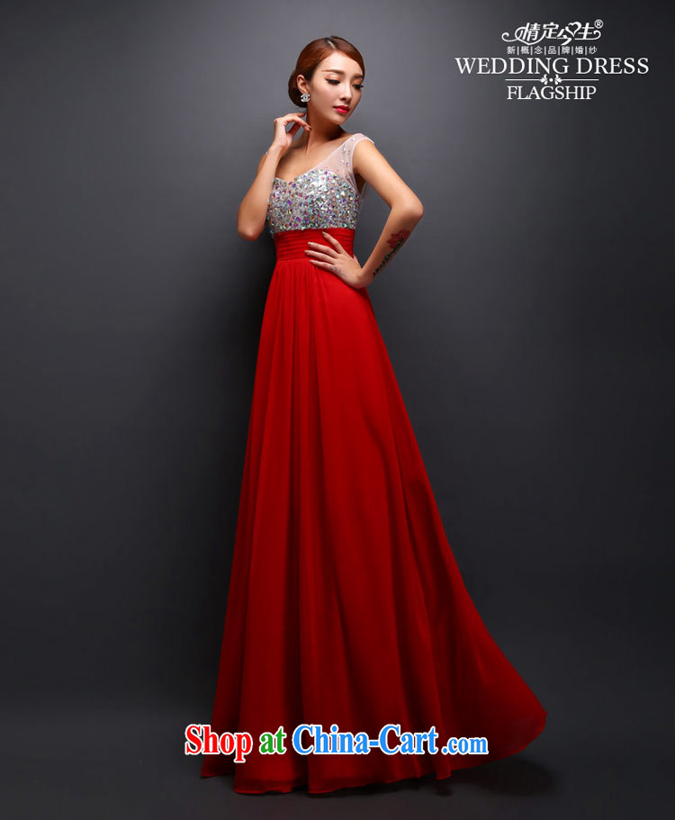 Love Life wedding dresses new V collar color drill field shoulder bridal toast clothing stylish beauty red XXL pictures, price, brand platters! Elections are good character, the national distribution, so why buy now enjoy more preferential! Health