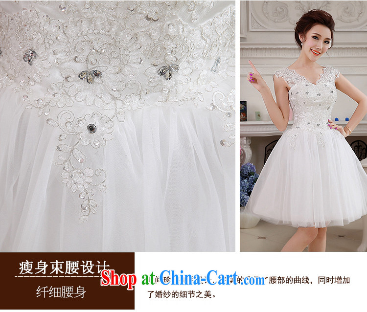 Hi Ka-hi 2014 summer new short, shoulders the evening dress bridesmaid dress Lace Embroidery shaggy dress flare NF 27 white L pictures, price, brand platters! Elections are good character, the national distribution, so why buy now enjoy more preferential! Health