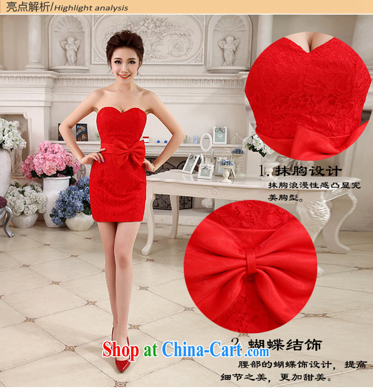 Hi Ka-hi 014 summer new short, heart-shaped bare chest Bow Tie small dress beauty bridesmaid dress NF 28 champagne color left size tailored pictures, price, brand platters! Elections are good character, the national distribution, so why buy now enjoy more preferential! Health