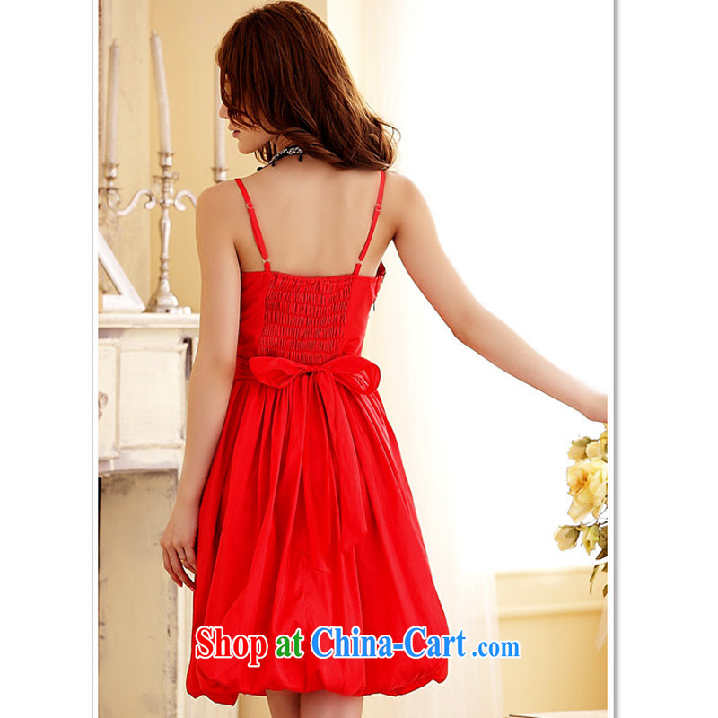 An Philippines and the United States increase, female straps high waist belt take the Paridelles graphics thin thick mm dress sister small dress dresses red XXXL, facilitating Philippines and the United States, shopping on the Internet
