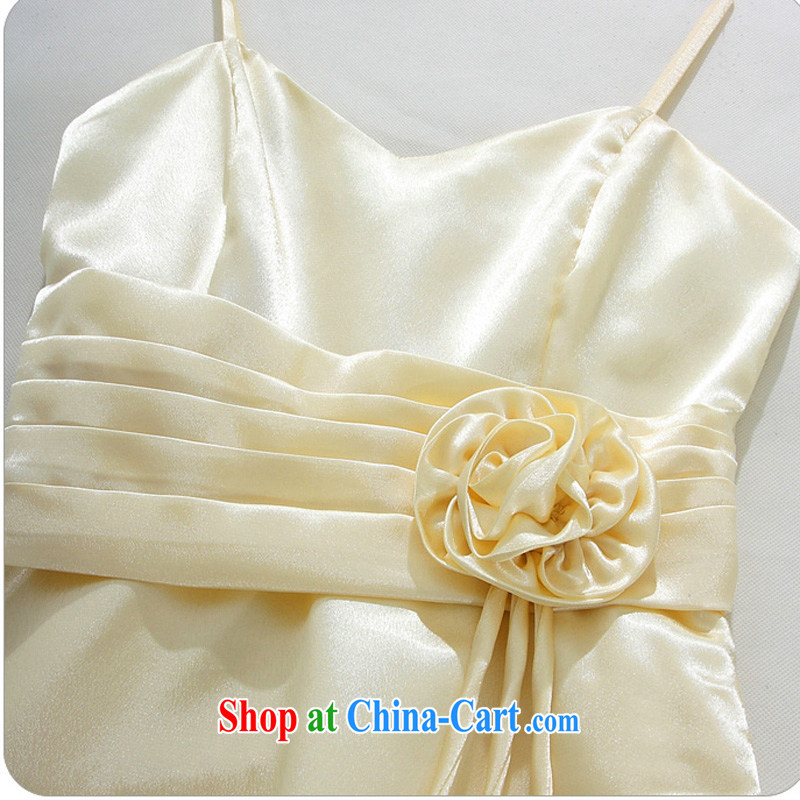 An Philippines and the United States the package-mm thick strap with high waist sexy V collar with kidney layers the warranty A Field dress is evening gown bridesmaid sister dresses champagne color XXXL, facilitating Philippines and the United States, sho