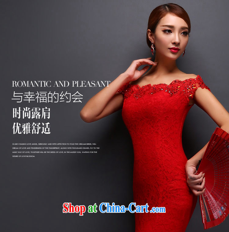 Love Life 2015 New Long lace red bows dress Korean Beauty crowsfoot toast serving marriage red XXL pictures, price, brand platters! Elections are good character, the national distribution, so why buy now enjoy more preferential! Health
