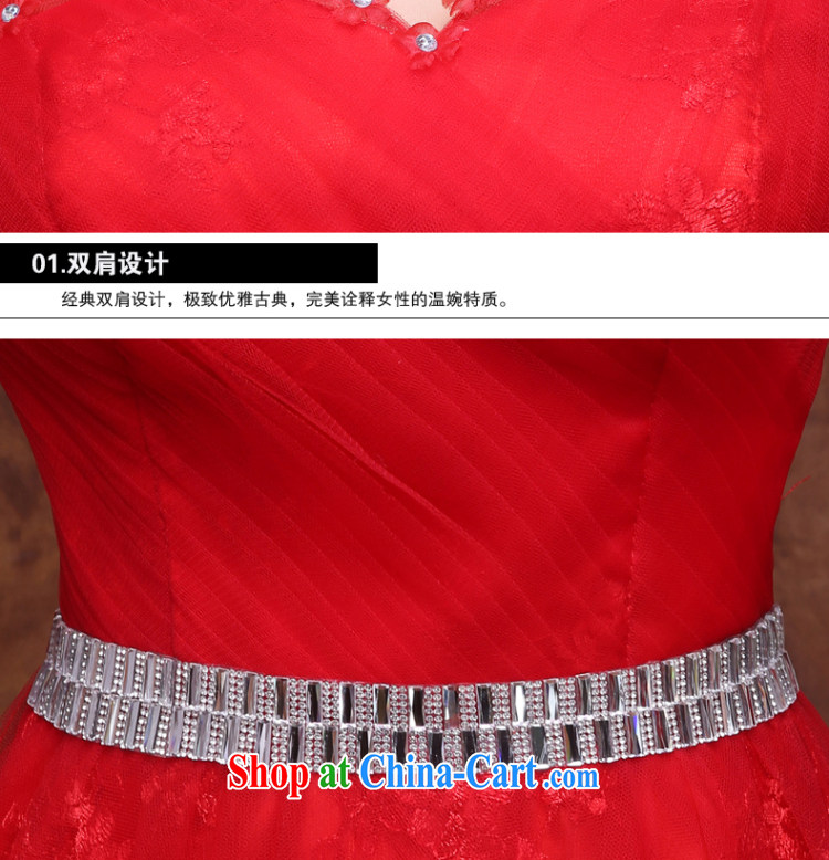Wei Qi 2015 new wedding dresses bridal wedding toast serving red long dual-shoulder bows Service Annual banquet dress dresses straps dress crowsfoot red XL pictures, price, brand platters! Elections are good character, the national distribution, so why buy now enjoy more preferential! Health