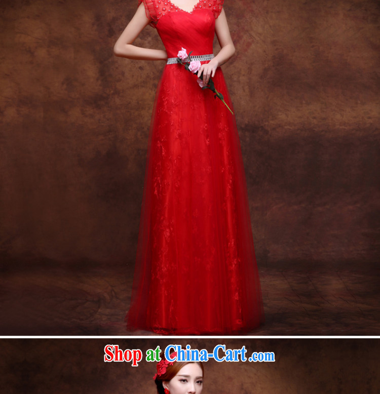 Wei Qi 2015 new wedding dresses bridal wedding toast serving red long dual-shoulder bows Service Annual banquet dress dresses straps dress crowsfoot red XL pictures, price, brand platters! Elections are good character, the national distribution, so why buy now enjoy more preferential! Health