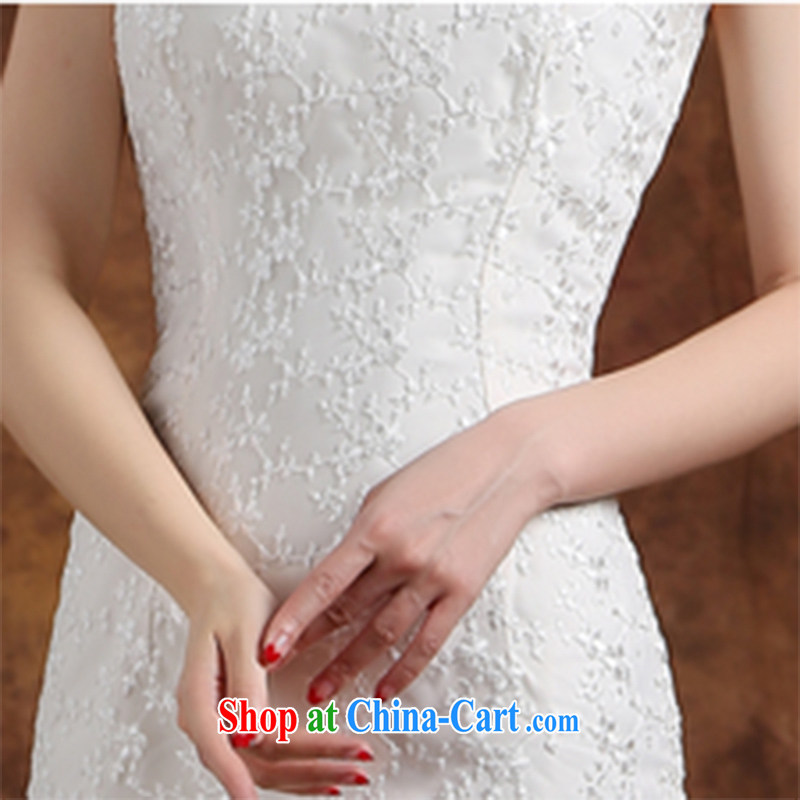 Ms Audrey EU Qi 2015 summer new bridesmaid dresses the bride toast wedding service banquet hosted lace beauty evening dress white bridesmaid Service graduated from white custom plus $30, Qi wei (QI WAVE), online shopping