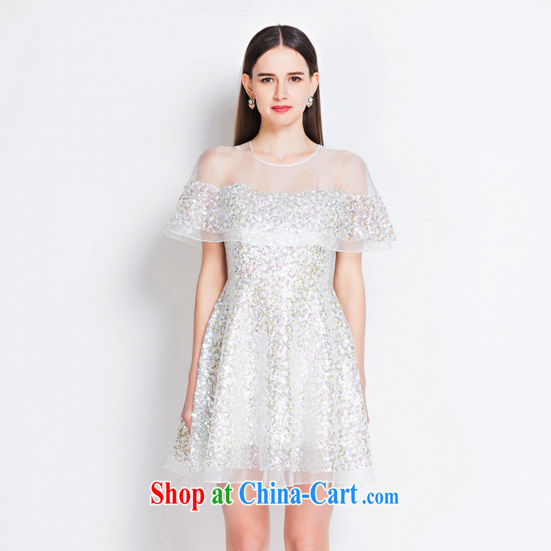 Yi Ge lire (Upgrade) -- bridesmaid toast clothing staple beads, short banquet wedding dresses dress beauty graphics thin bridesmaid dress 6548 bridesmaid dress M, Yi Ge lire (YIGELILA), online shopping