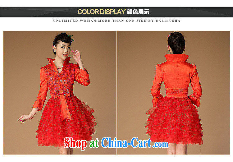 KRTRACY autumn 2015 the new retro China wind red bows Service Bridal clothing Evening Dress small dress BLLS 1009 red L pictures, price, brand platters! Elections are good character, the national distribution, so why buy now enjoy more preferential! Health