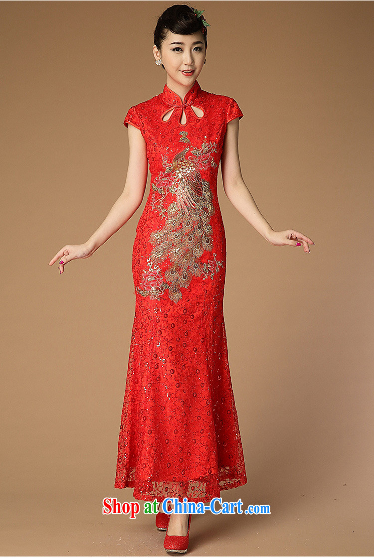 2015 KRTRACY new Ethnic Wind and Openwork lace embroidery cheongsam beauty bride Service serving toast dress BLLS 3399 red L pictures, price, brand platters! Elections are good character, the national distribution, so why buy now enjoy more preferential! Health