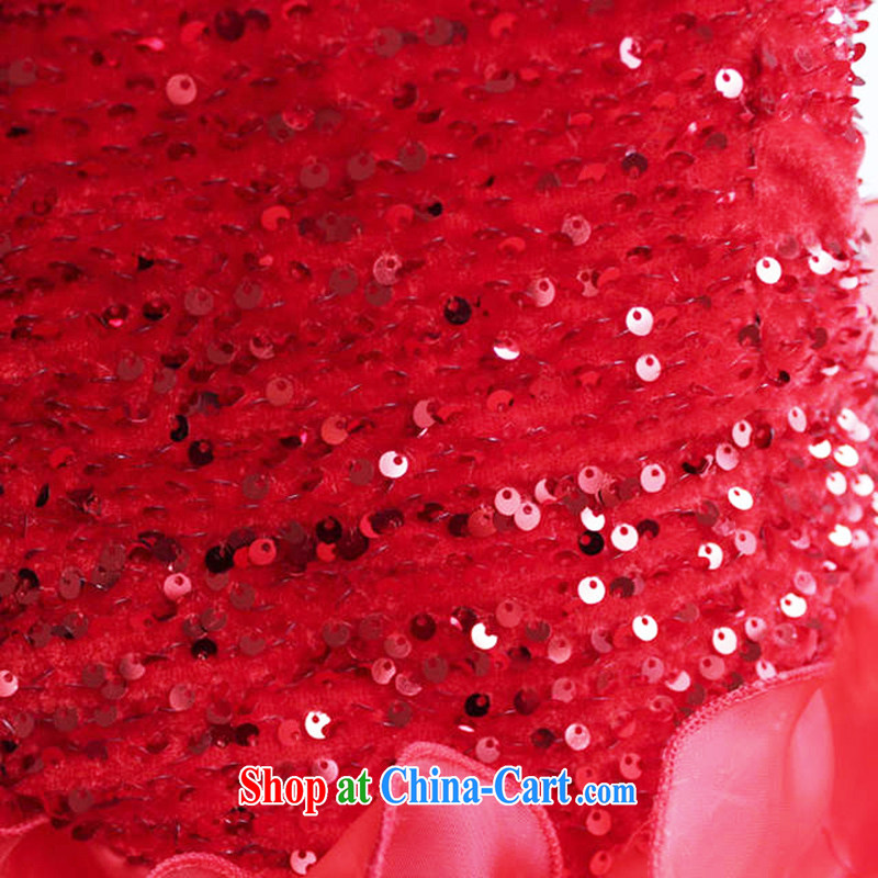 Honey, Addis Ababa new festive red-chip beads, whose sinuous European root yarn shaggy skirts wiped his chest skirt dresses small dress evening dress bridesmaid dress uniform toast celebration red are code, honey, Addis Ababa (Mibeyee), online shopping