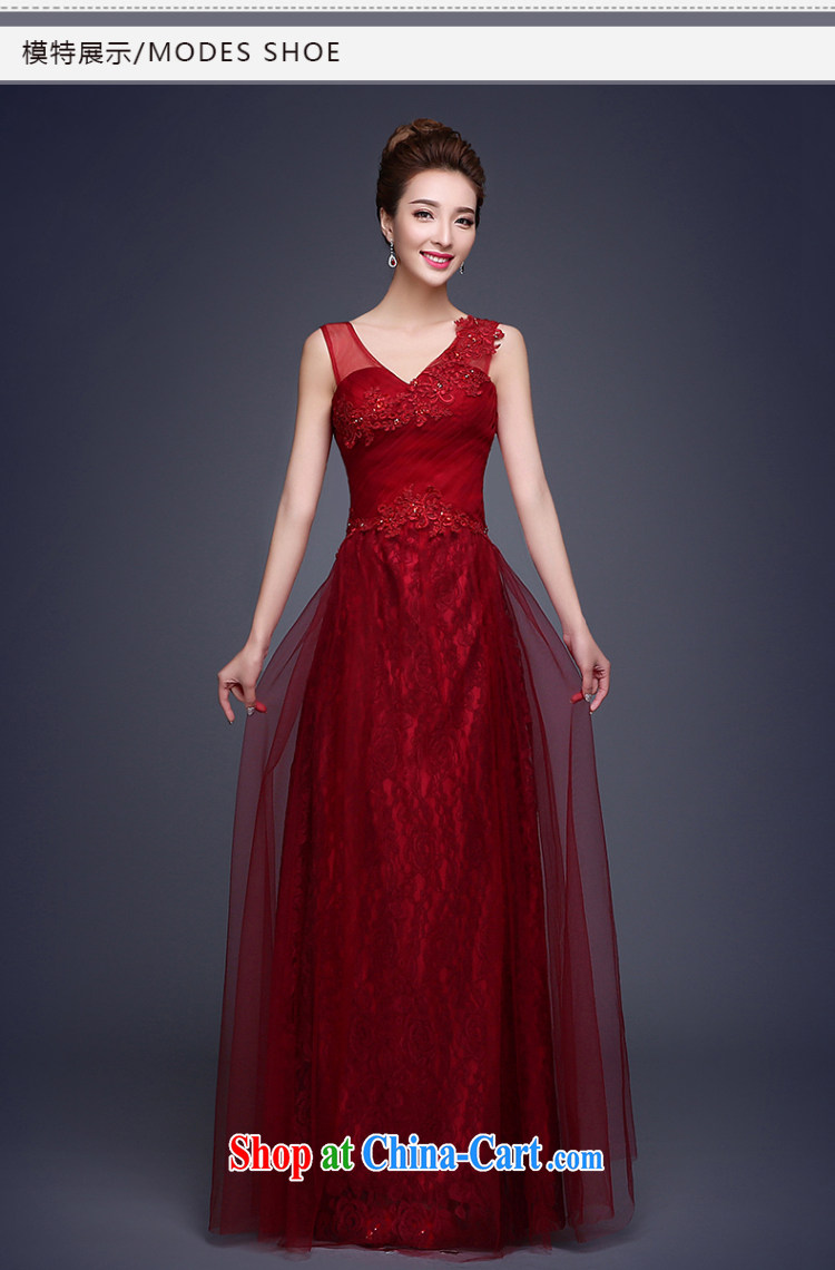 Ting Beverly served toast cultivating new 2015 new spring and summer evening dress long red bridal Wedding Fashion bridesmaid clothing moderator dress dark red XL pictures, price, brand platters! Elections are good character, the national distribution, so why buy now enjoy more preferential! Health