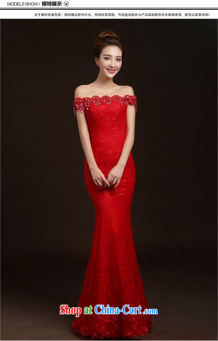 Ting Beverly toast Service Bridal Fashion new 2015 Spring Summer Korean red dress long crowsfoot cultivating a field shoulder wedding dress red XXL pictures, price, brand platters! Elections are good character, the national distribution, so why buy now enjoy more preferential! Health