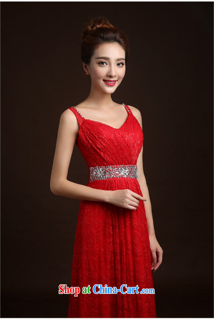 Ting Beverly wedding dresses 2015 new spring and summer Red double-shoulder-length, dress uniform toast Bridal Fashion wedding name Yuan light drill red XXL pictures, price, brand platters! Elections are good character, the national distribution, so why buy now enjoy more preferential! Health