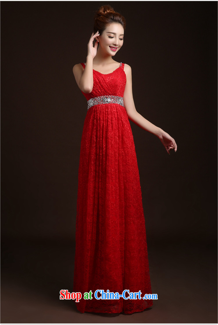 Ting Beverly wedding dresses 2015 new spring and summer Red double-shoulder-length, dress uniform toast Bridal Fashion wedding name Yuan light drill red XXL pictures, price, brand platters! Elections are good character, the national distribution, so why buy now enjoy more preferential! Health
