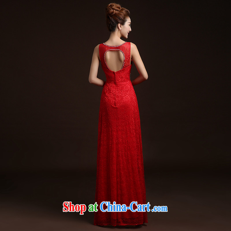 Ting Beverly wedding dresses 2015 new spring and summer Red double-shoulder-length, dress uniform toast Bridal Fashion wedding of Yuan on drilling red XXL Ting, Beverly (tingbeier), online shopping