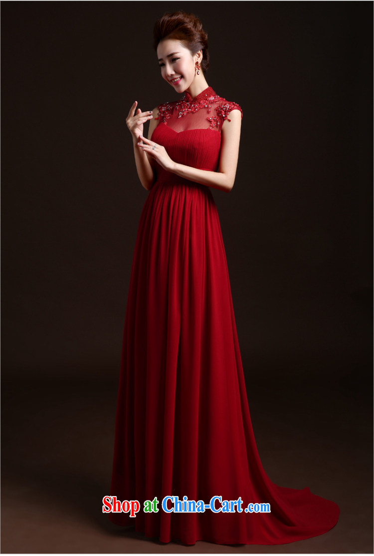 Ting Beverly pregnant high waist dress 2015 New Spring Summer bridal Wedding Fashion toast serving red lace long dress cultivating deep red XXL pictures, price, brand platters! Elections are good character, the national distribution, so why buy now enjoy more preferential! Health