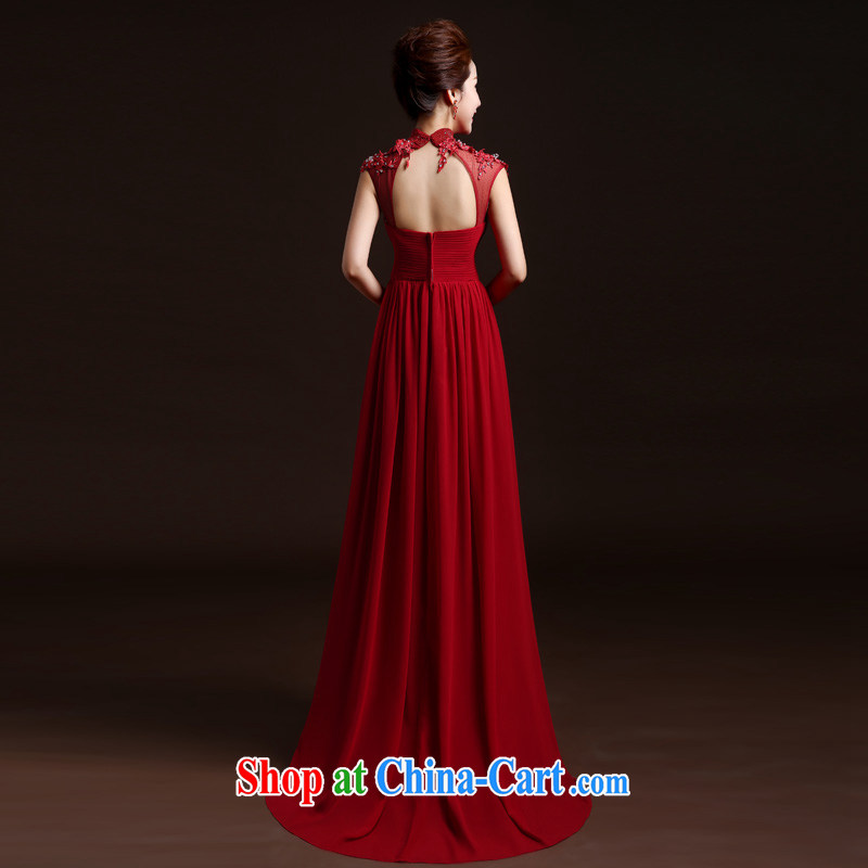 Ting Beverly pregnant women high waist dress 2015 new spring and summer bridal Wedding Fashion toast serving red lace long dress cultivating deep red XXL Ting, Beverly (tingbeier), online shopping