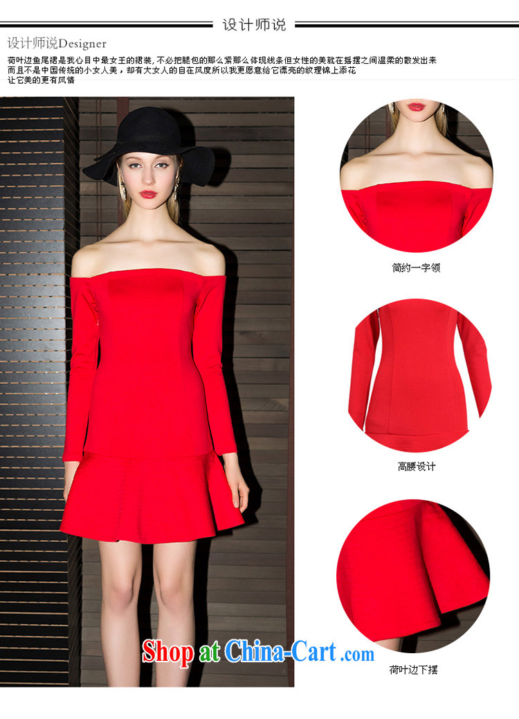 Yi Ge lire autumn bride long-sleeved clothing toast wedding bridesmaid dress skirt back doors banquet red terrace shoulder evening dress short, black 6496 XL pictures, price, brand platters! Elections are good character, the national distribution, so why buy now enjoy more preferential! Health