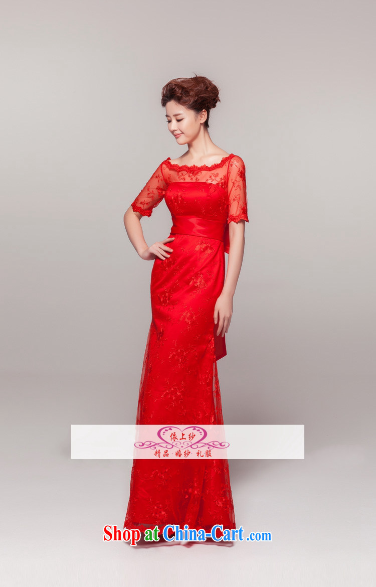 Yong-yan and new 20,151 field shoulder Red video thin dress new Korean lace bridal toast clothing dress Red. size color is not final pictures, price, brand platters! Elections are good character, the national distribution, so why buy now enjoy more preferential! Health