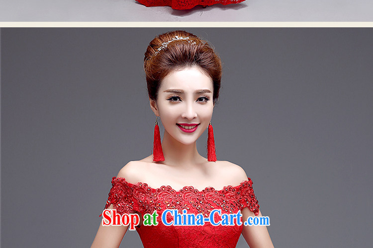 Ferrara brides field shoulder dress red wedding dresses color drill lace at Merlion dress bridal dresses cheongsam dress, winter XL Suzhou shipping pictures, price, brand platters! Elections are good character, the national distribution, so why buy now enjoy more preferential! Health