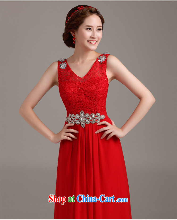 Ting Beverly toast Service Bridal Fashion 2015 new wedding dress winter bridal Red double-shoulder-length, lace bridesmaid red XXL pictures, price, brand platters! Elections are good character, the national distribution, so why buy now enjoy more preferential! Health