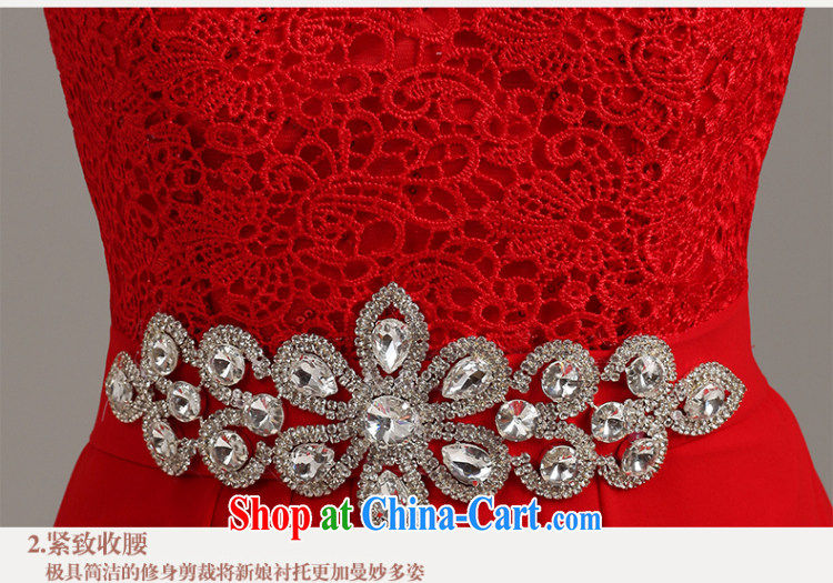 Ting Beverly toast Service Bridal Fashion 2015 new wedding dress winter bridal Red double-shoulder-length, lace bridesmaid red XXL pictures, price, brand platters! Elections are good character, the national distribution, so why buy now enjoy more preferential! Health