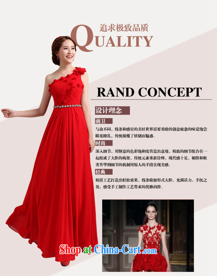Ting Beverly toast Service Bridal Fashion 2015 New Red single shoulder dress long Toastmaster of the Autumn banquet dress red XXL pictures, price, brand platters! Elections are good character, the national distribution, so why buy now enjoy more preferential! Health