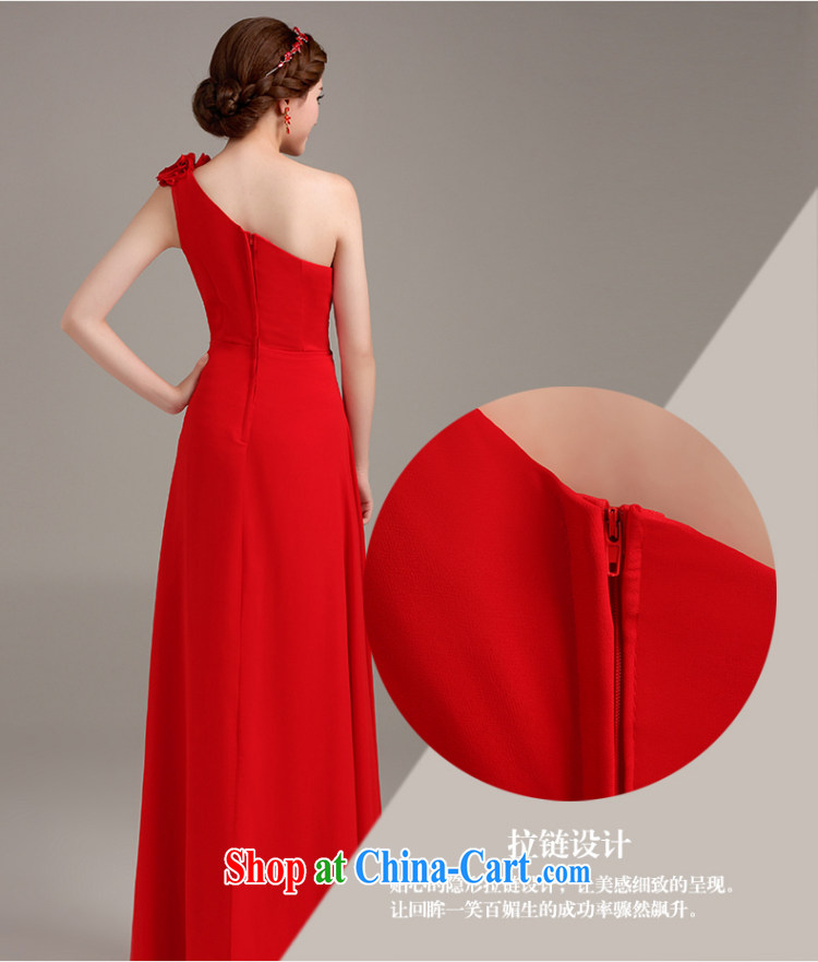 Ting Beverly toast Service Bridal Fashion 2015 New Red single shoulder dress long Toastmaster of the Autumn banquet dress red XXL pictures, price, brand platters! Elections are good character, the national distribution, so why buy now enjoy more preferential! Health