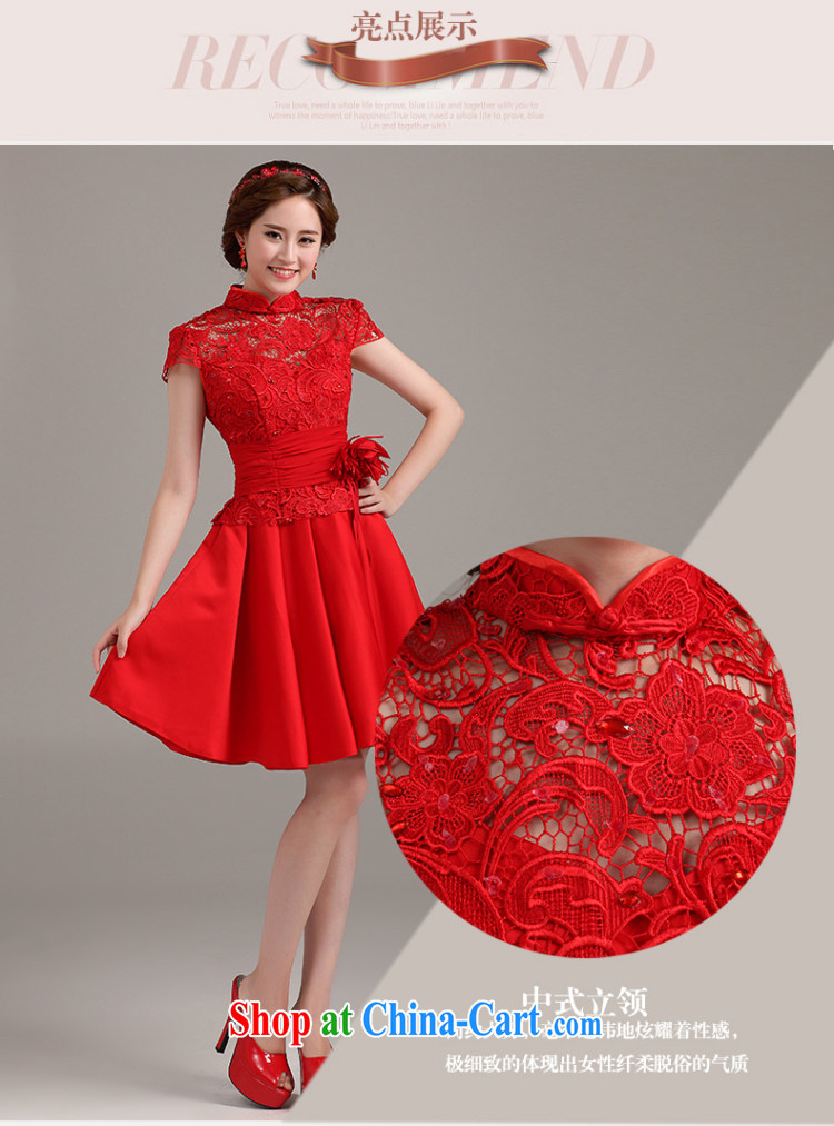 Ting Beverly toast wedding service 2015 new spring and summer dress new bag shoulder Evening Dress lace beauty graphics thin bridal dresses short red XXL pictures, price, brand platters! Elections are good character, the national distribution, so why buy now enjoy more preferential! Health