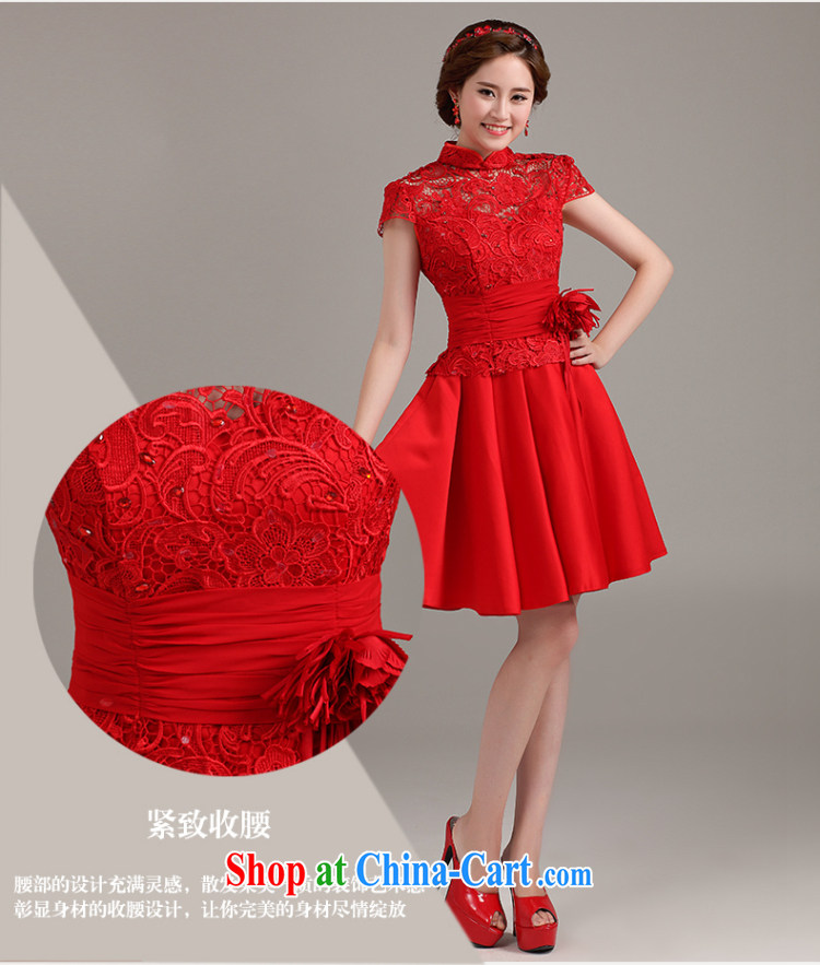 Ting Beverly toast wedding service 2015 new spring and summer dress new bag shoulder Evening Dress lace beauty graphics thin bridal dresses short red XXL pictures, price, brand platters! Elections are good character, the national distribution, so why buy now enjoy more preferential! Health