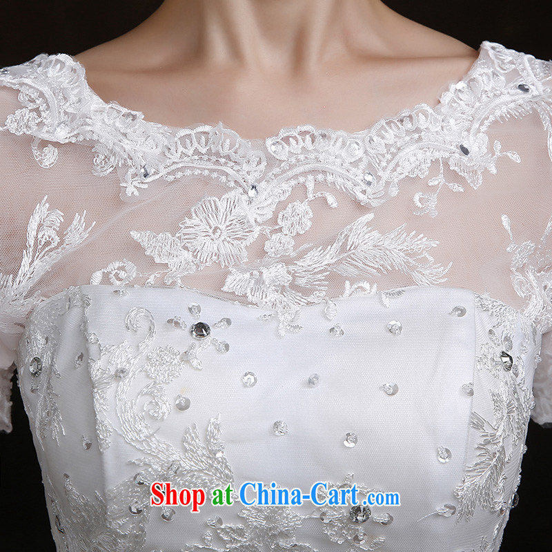 According to Lin Sha Korean bridesmaid serving small white dress shoulders short wedding dresses women 2015 New Evening Dress shaggy dress S, according to Lin, Elizabeth, and shopping on the Internet