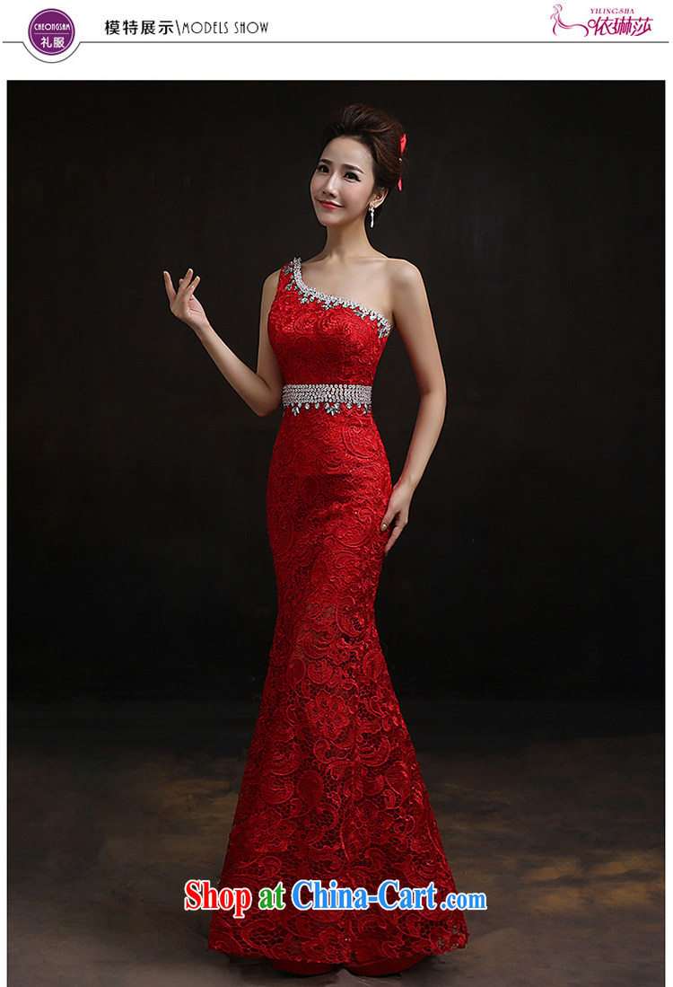 According to Lin, Elizabeth shoulder crowsfoot lace Evening Dress new marriages served toast long crowsfoot cultivating long S pictures, price, brand platters! Elections are good character, the national distribution, so why buy now enjoy more preferential! Health